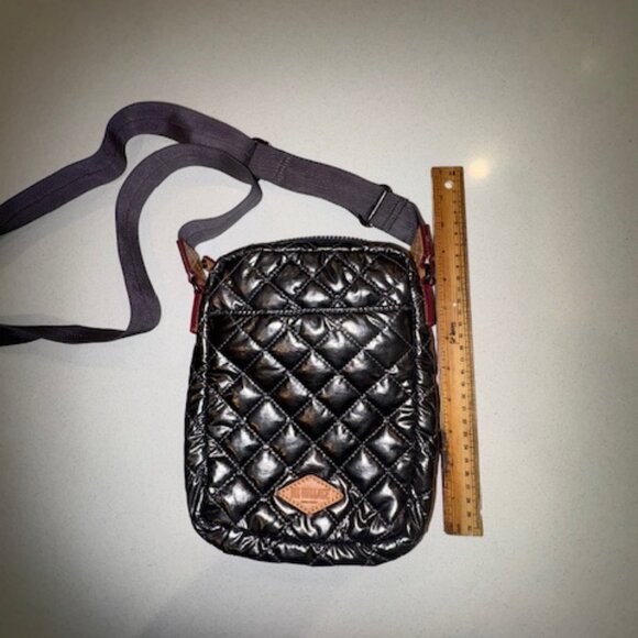 MZ Wallace Metro Crossbody, Glossy Gunmetal, Like New - Picture 2 of 6